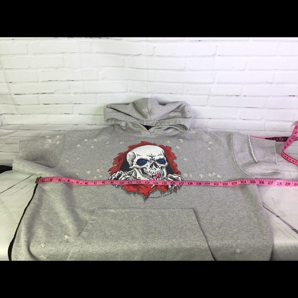 Unravel Project Mens XL Skull Hooded Sweatshirt - Picture 6 of 8